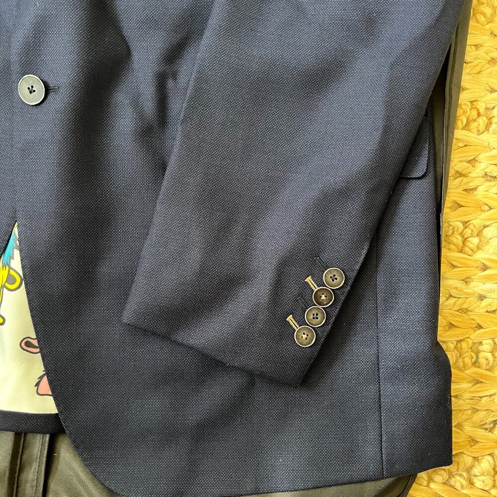 NWT Grateful Dead Sharkskin Blue Dancing Bear Sport Coat. Size 48. NWT - Picture 7 of 10